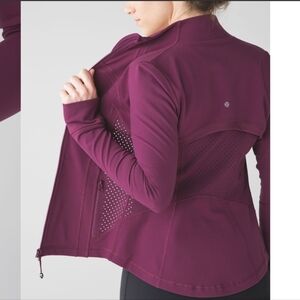 Lululemon Define Jacket (Exhale) Red Grape Mesh Vent Sz 6